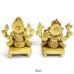 Lakshmi Ganesh Idol in Brass